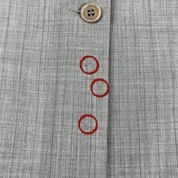 Tahari Three Button Collared 90s Y2K Wool Blend Professional Blazer 4 - Picture 4 of 12